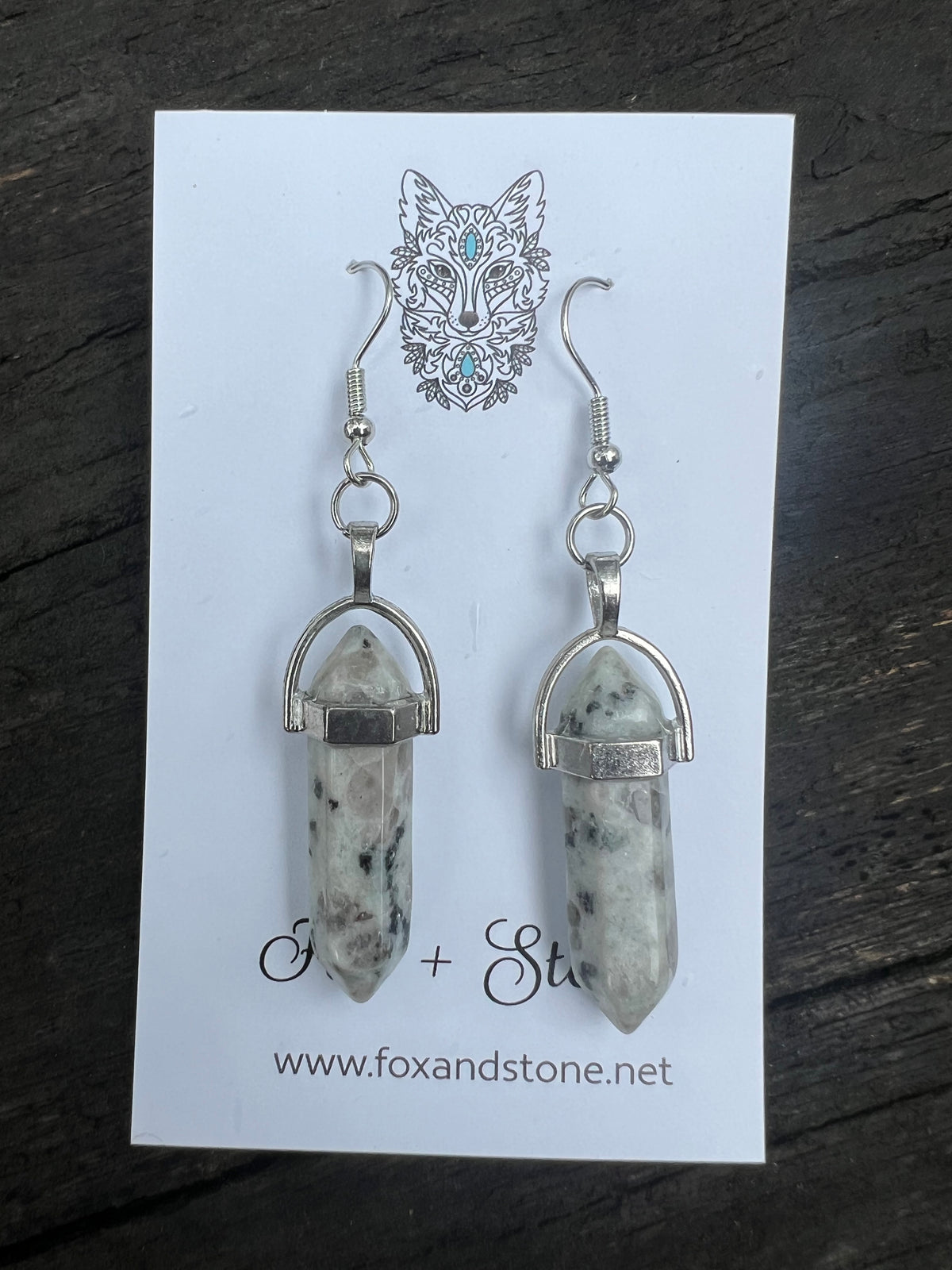 Kiwi Jasper Natural Stone Earrings
