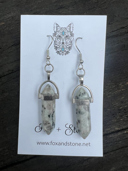 Kiwi Jasper Natural Stone Earrings