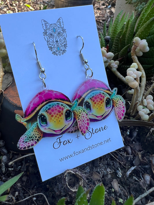 Gorgeous Turtle Earrings