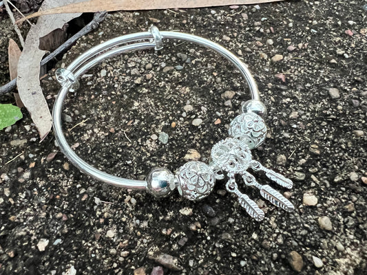 Beautiful Silver Dream Catcher Bracelet