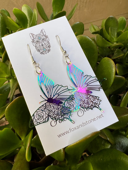 Iridescent Butterfly Earrings