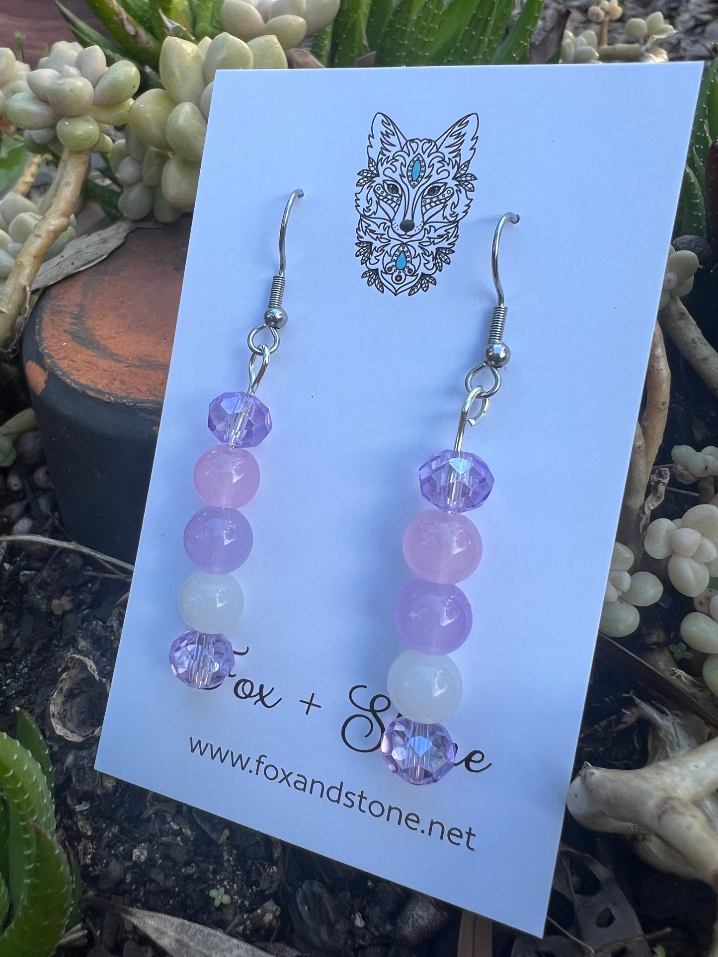 Calming Natural Gemstone Anxiety Earrings