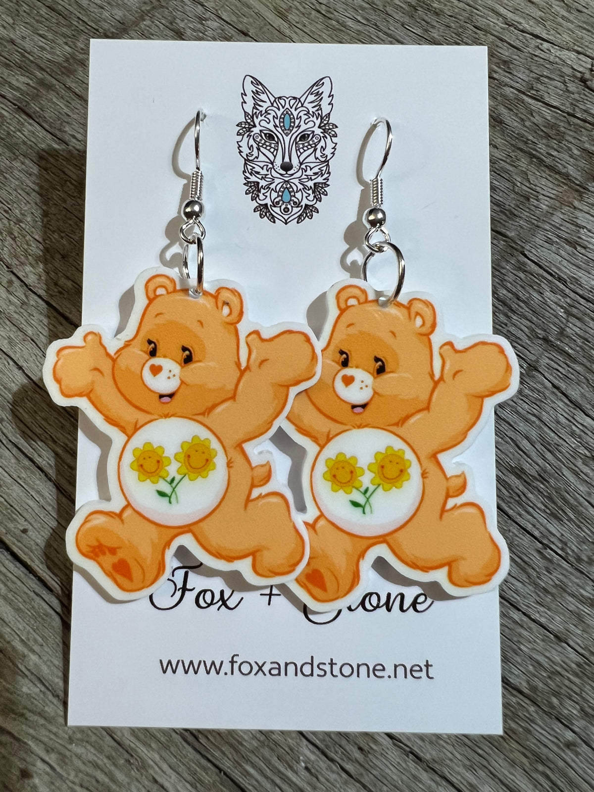 Sunflower Bear Earrings
