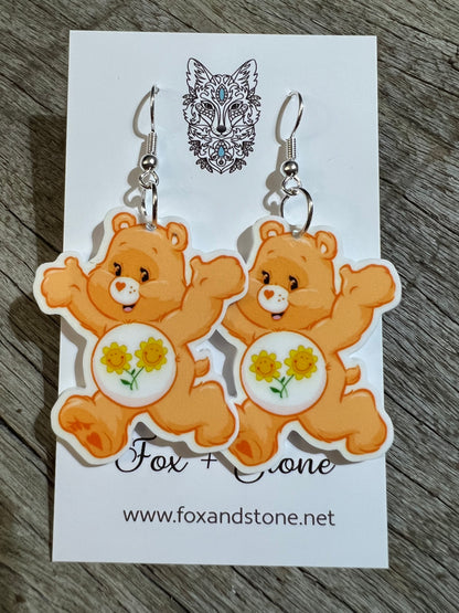 Sunflower Bear Earrings