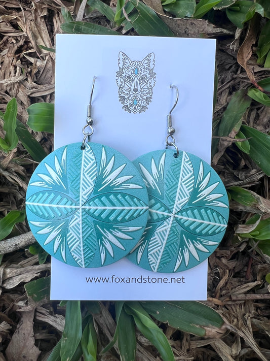 Lush Fern Round Earrings