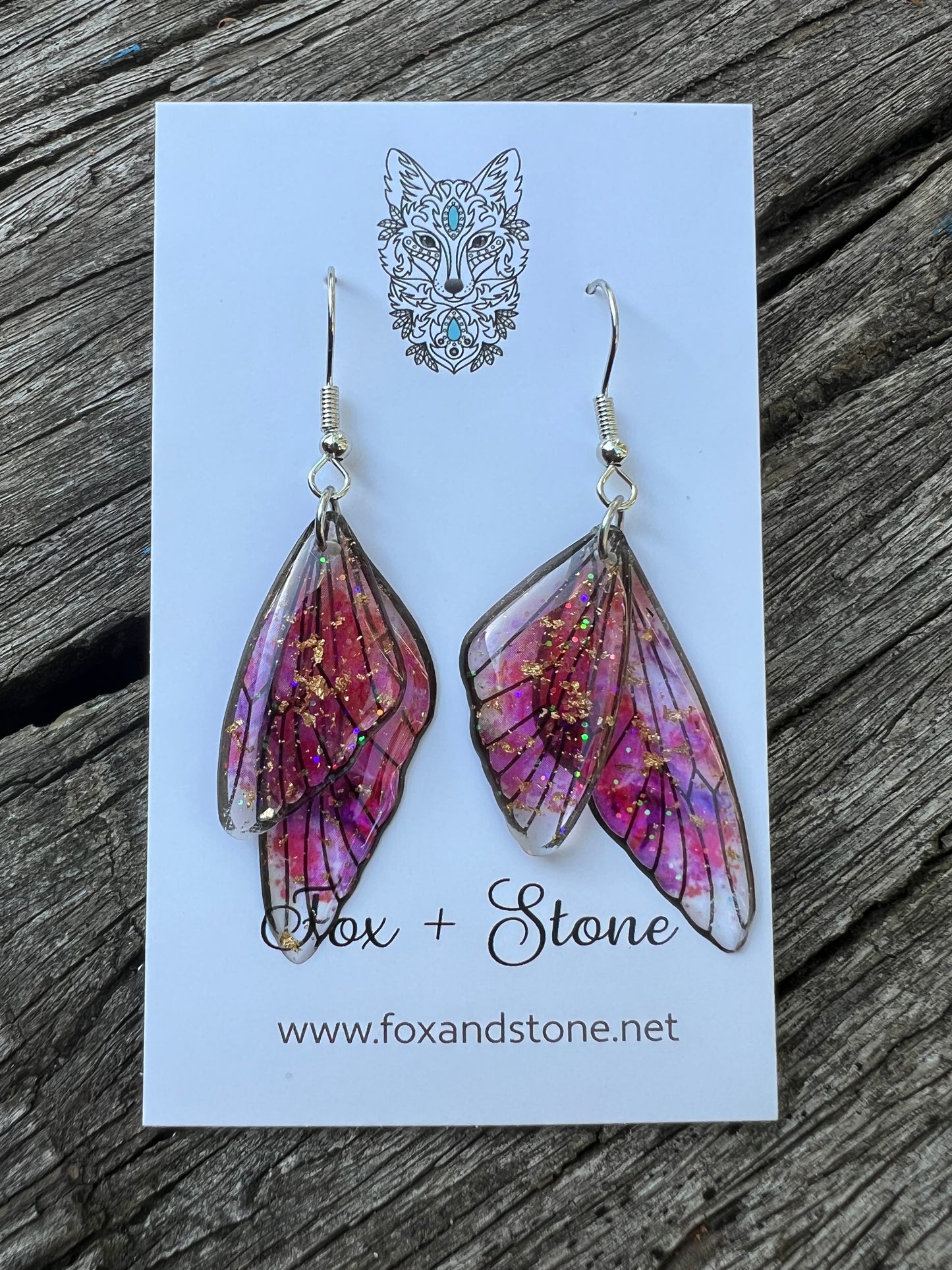 B Fairy Wing/Butterfly Wing Earrings