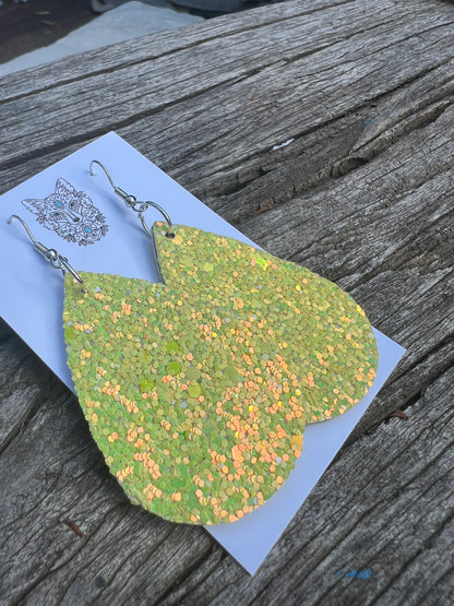 Citrus High Sparkle Large Sequin Earrings
