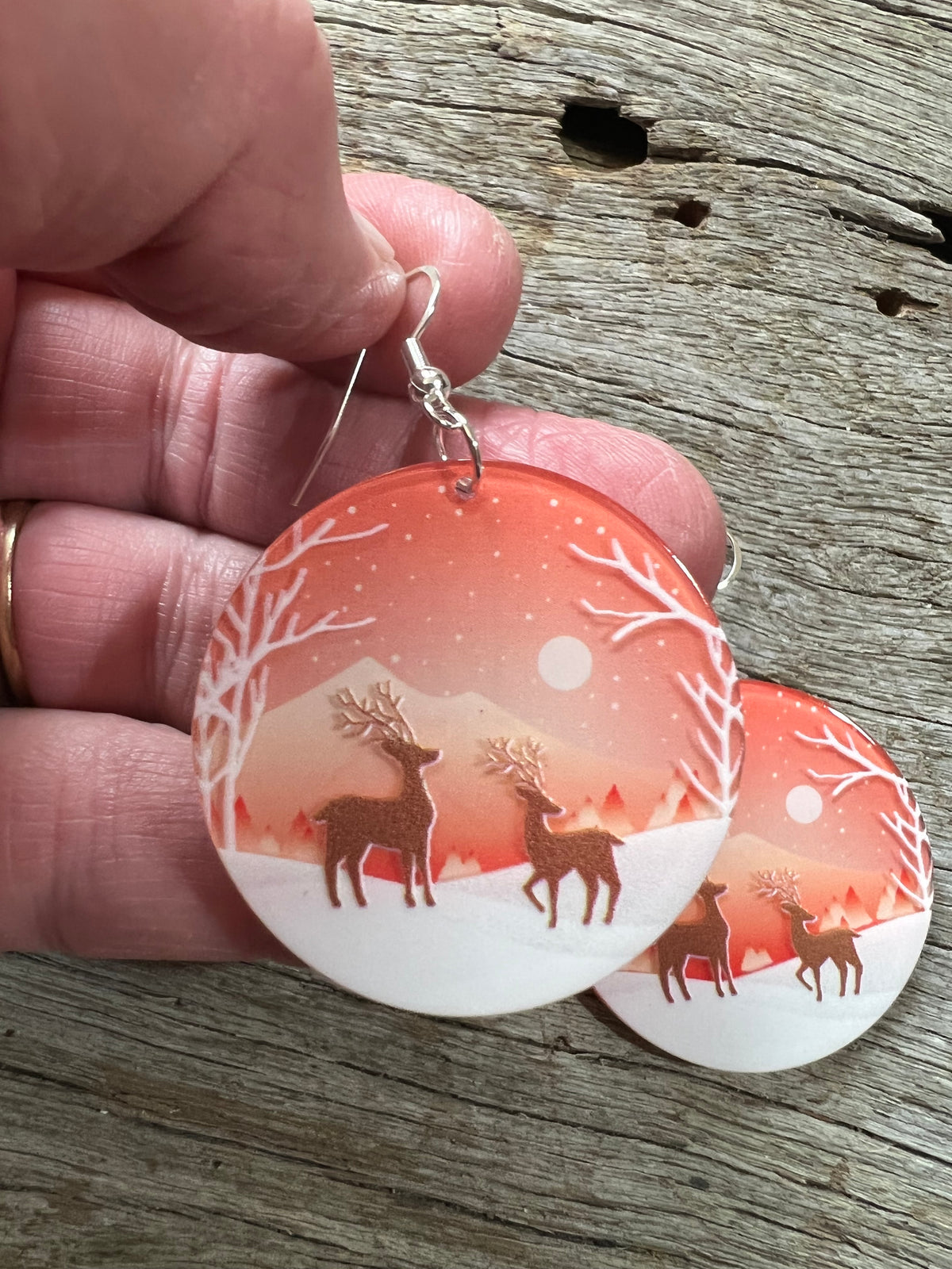 Merry Christmas Deer Earrings