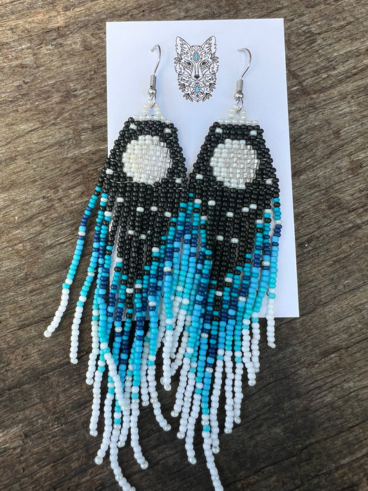 Night Sky Beaded Earrings