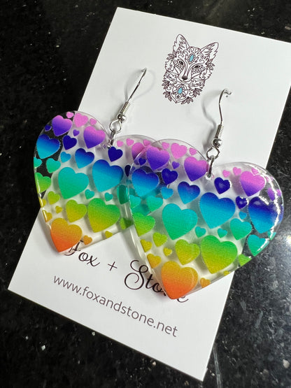 Colourful Hearts Earrings