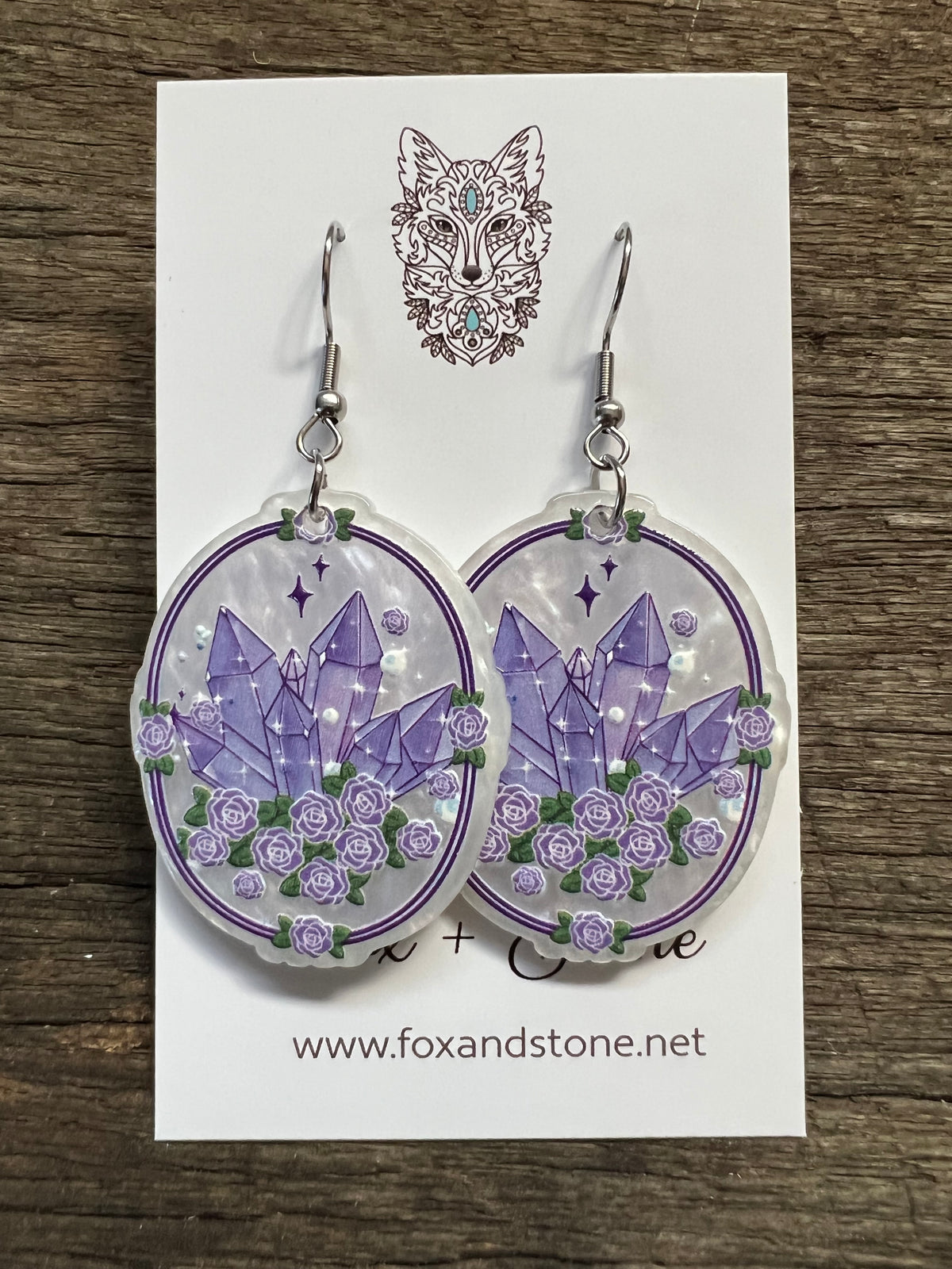 Amethyst Crystal Points Earrings