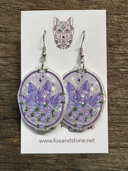 Amethyst Crystal Points Earrings