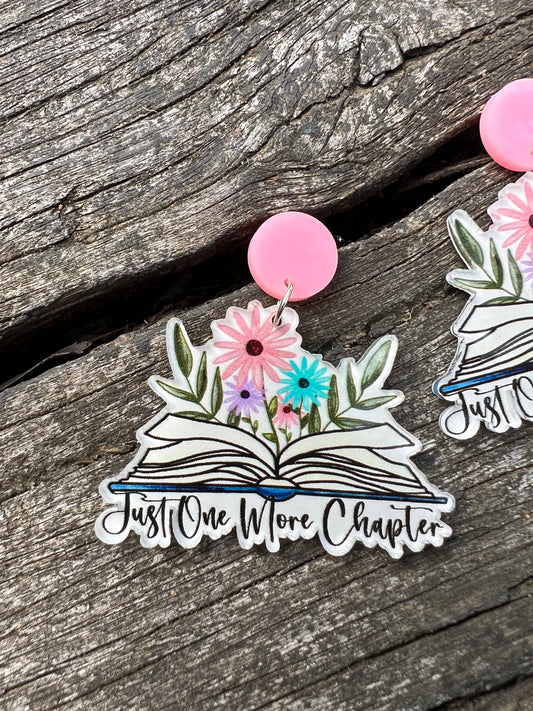 Just One More Chapter Book Earrings