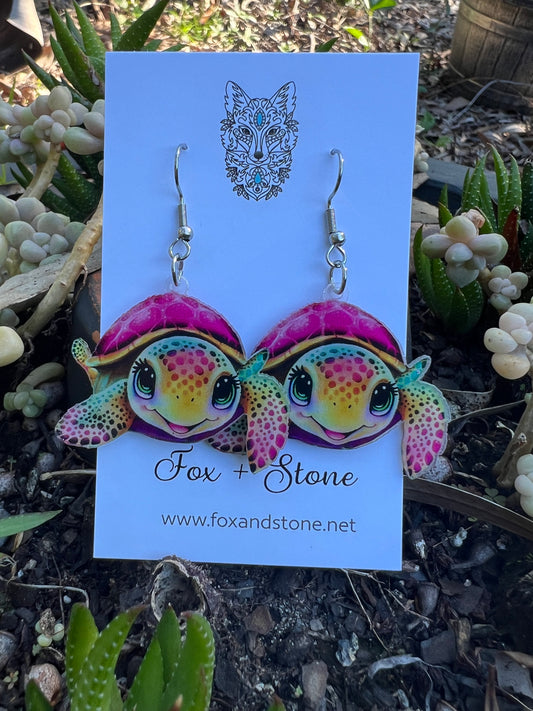 Gorgeous Turtle Earrings