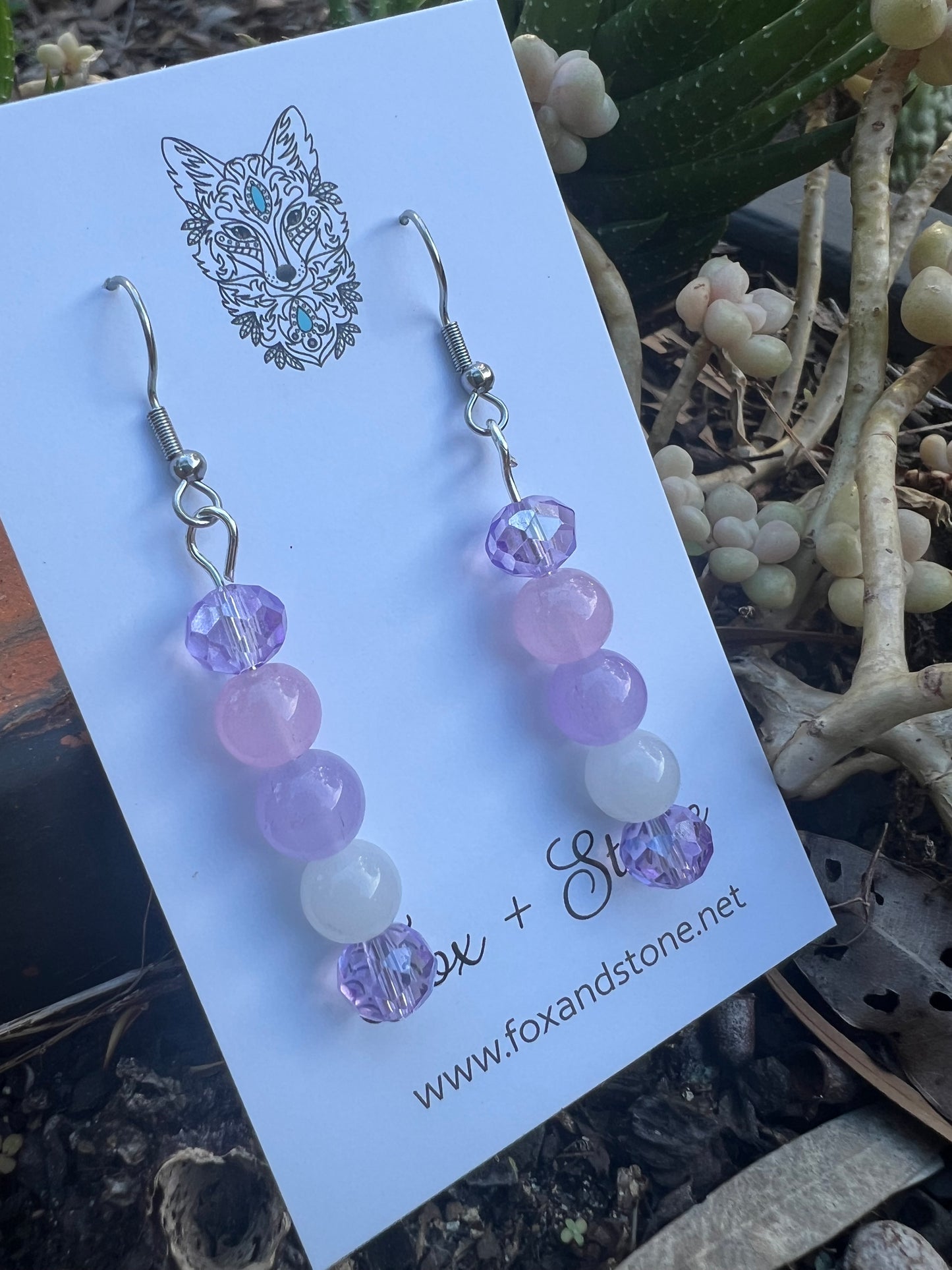 Calming Natural Gemstone Anxiety Earrings