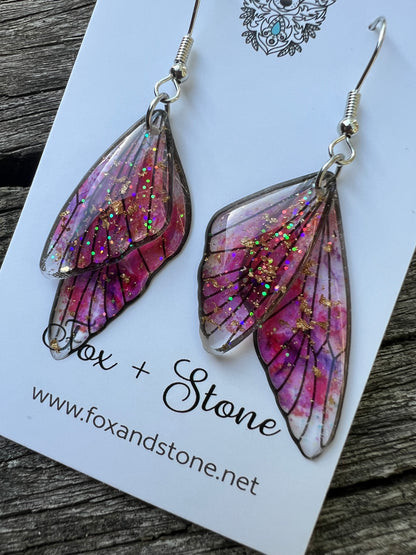 B Fairy Wing/Butterfly Wing Earrings