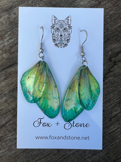 Woodstock Fairy Wing/Butterfly Wing Earrings