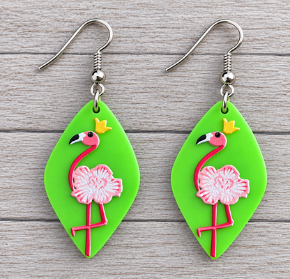 Queen Flamingo Earrings