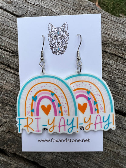 Fri-Yay Arch Earrings