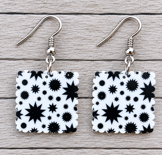 Starburst Square Earrings