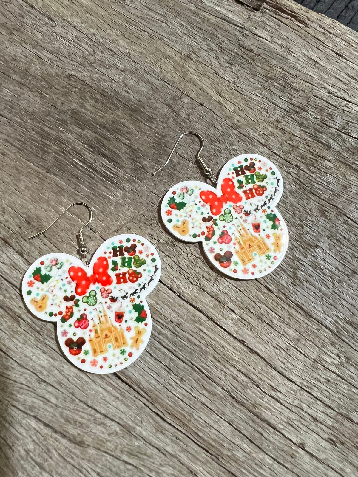 Merry Mouse Christmas Earrings