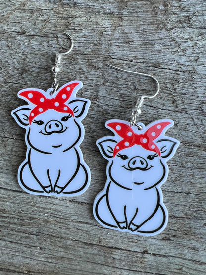 Pretty Stella Pig Earrings