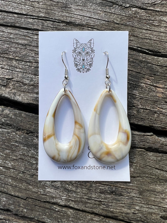 Swirl Oval Teardrop Dangles