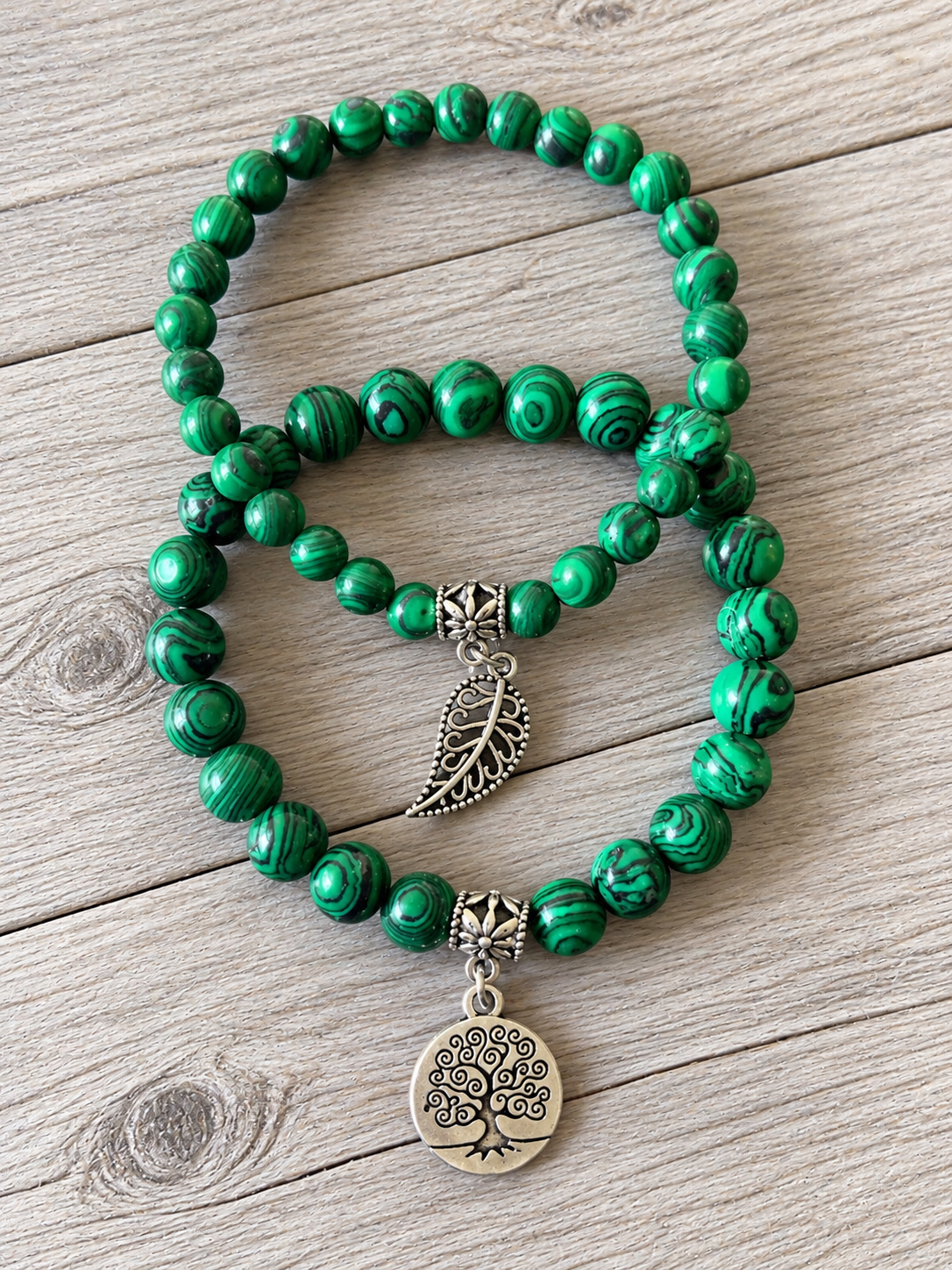 Malachite Double Natural Stone Bracelets