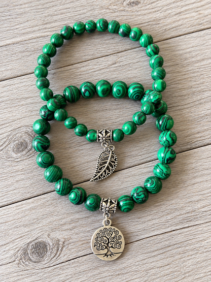 Malachite Double Natural Stone Bracelets