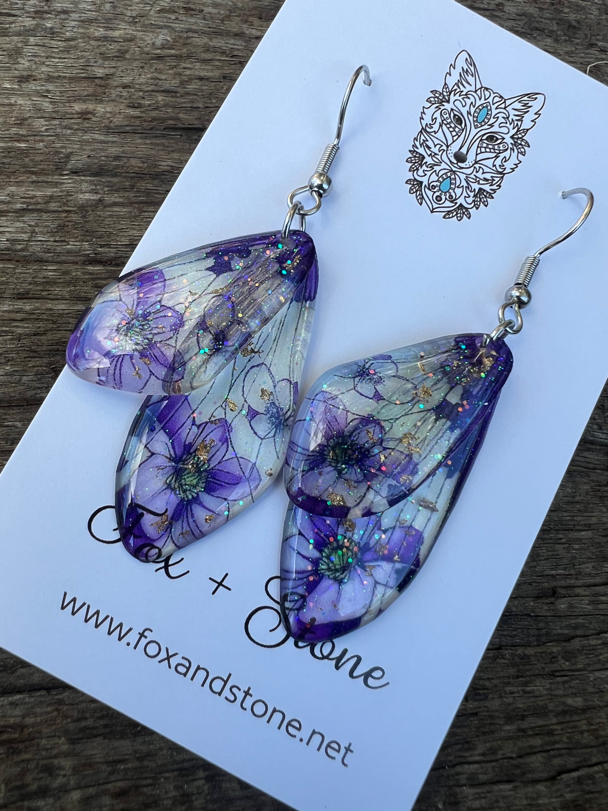 Rhiannon Fairy Wing/Butterfly Wing Earrings