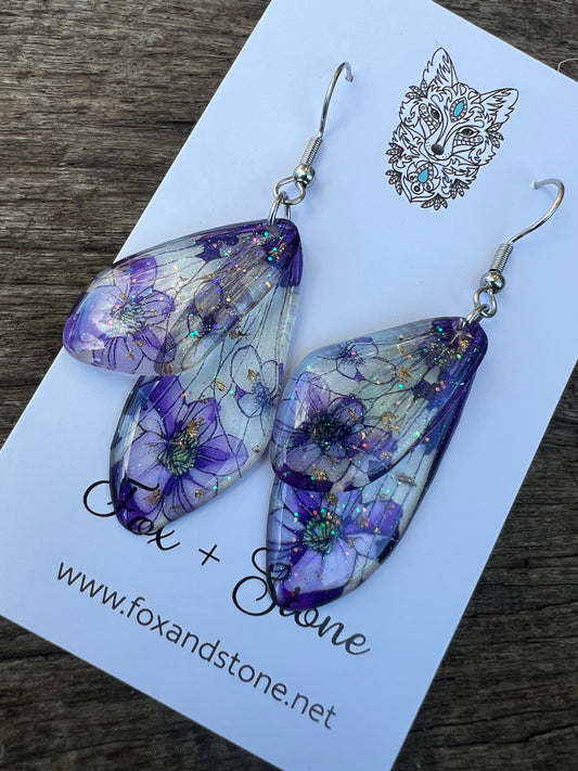 Opalite Fairy Wing/Butterfly Wing Earrings