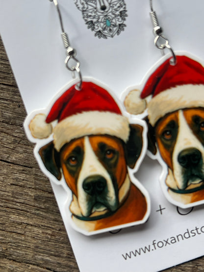 Bull Arab Xmas Dog Earrings (Beautiful Eric)