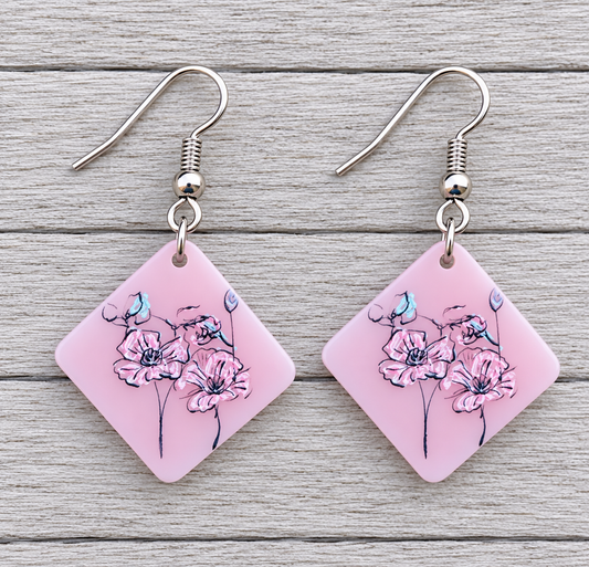 Diamond Flowers Earrings