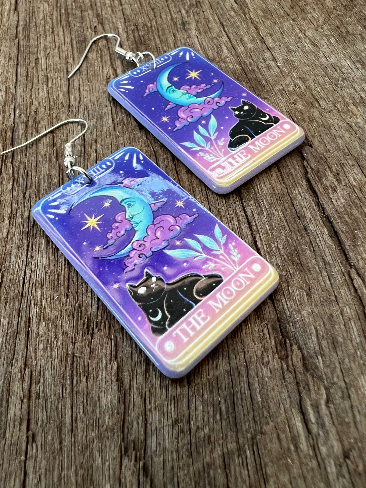 Black Midnight Cat Earrings