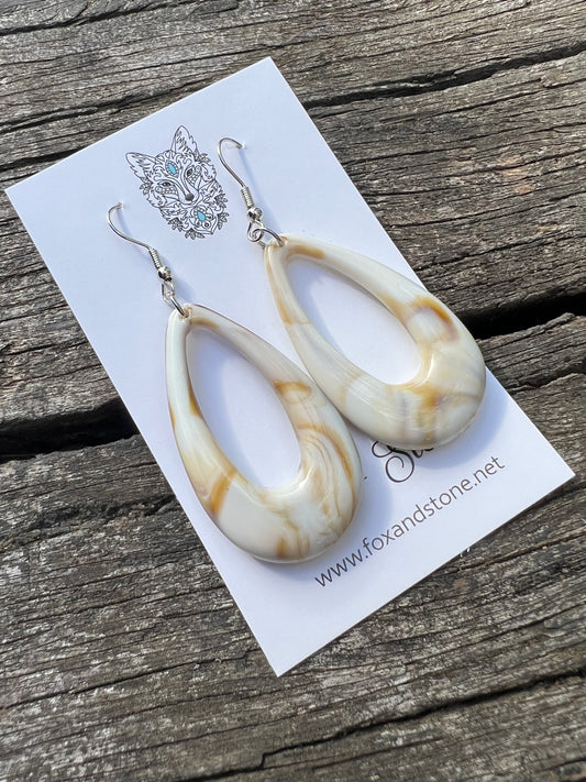 Swirl Oval Teardrop Dangles