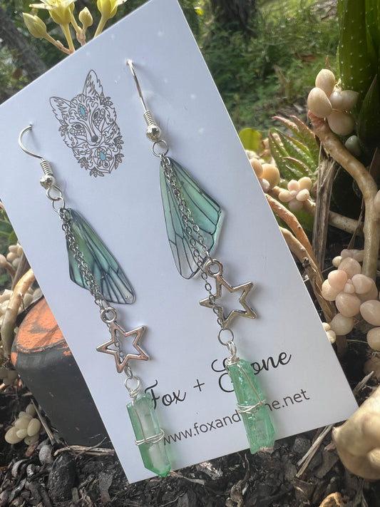 Lush Fairy/Butterfly Wing Dangle Earrings