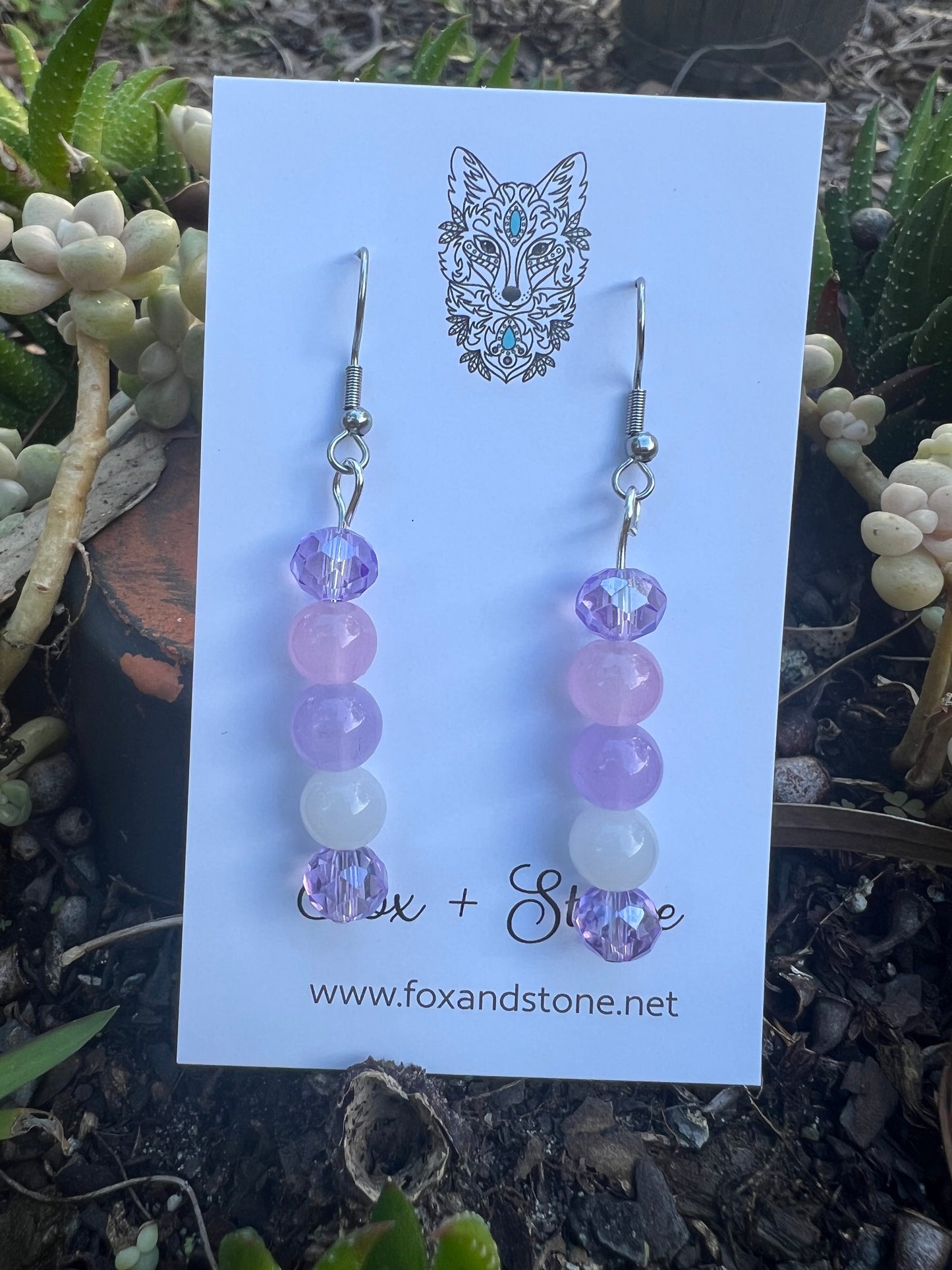 Calming Natural Gemstone Anxiety Earrings