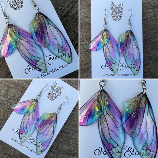 Opalite Fairy Wing/Butterfly Wing Earrings