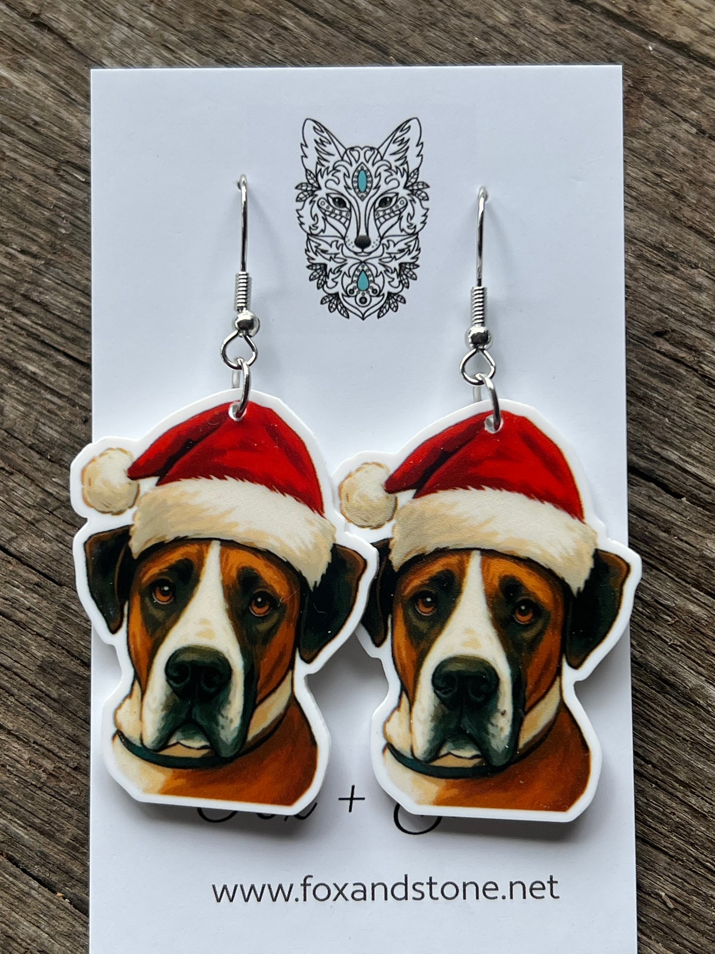 Bull Arab Xmas Dog Earrings (Beautiful Eric)