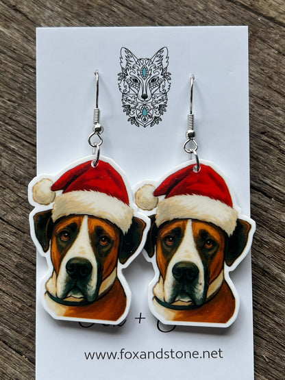 Bull Arab Xmas Dog Earrings (Beautiful Eric)