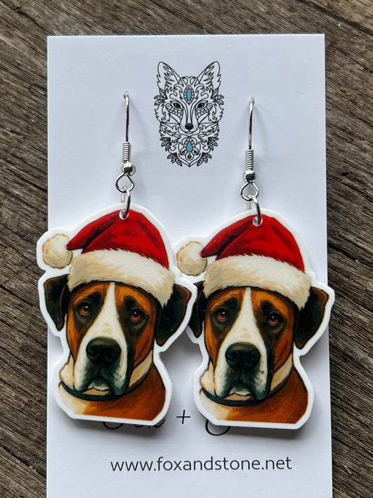 Bull Arab Xmas Dog Earrings (Beautiful Eric)