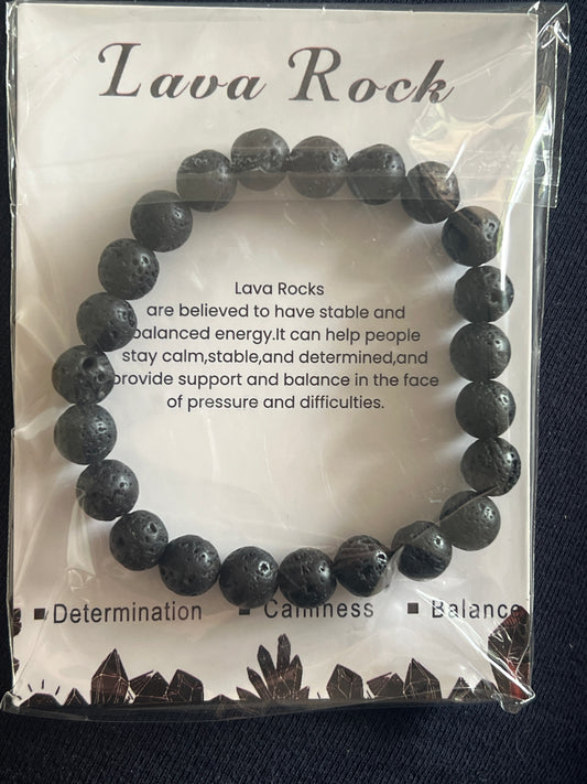 Lava Rock Natural Stone Bracelet