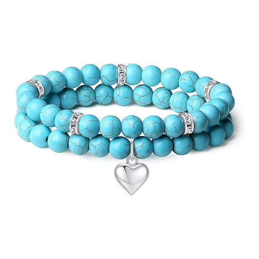 Turquoise Double Natural Stone Bracelet