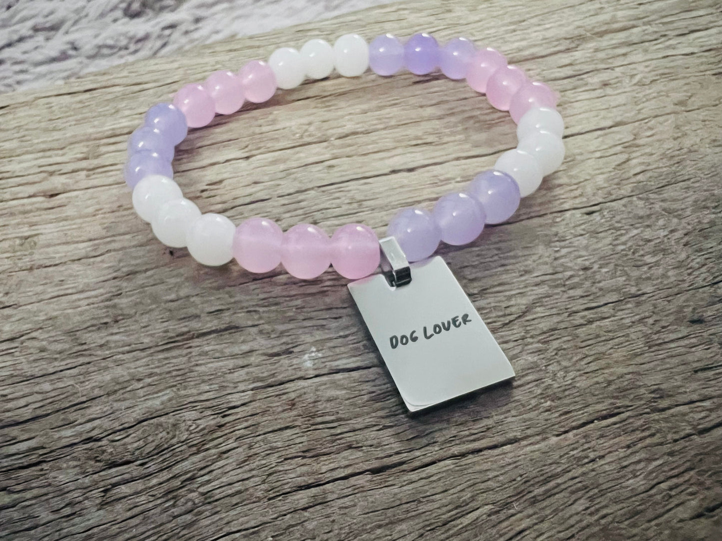 Dog Lover Natural Stone Bracelet