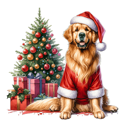 Golden Retriever Xmas Dog Earrings