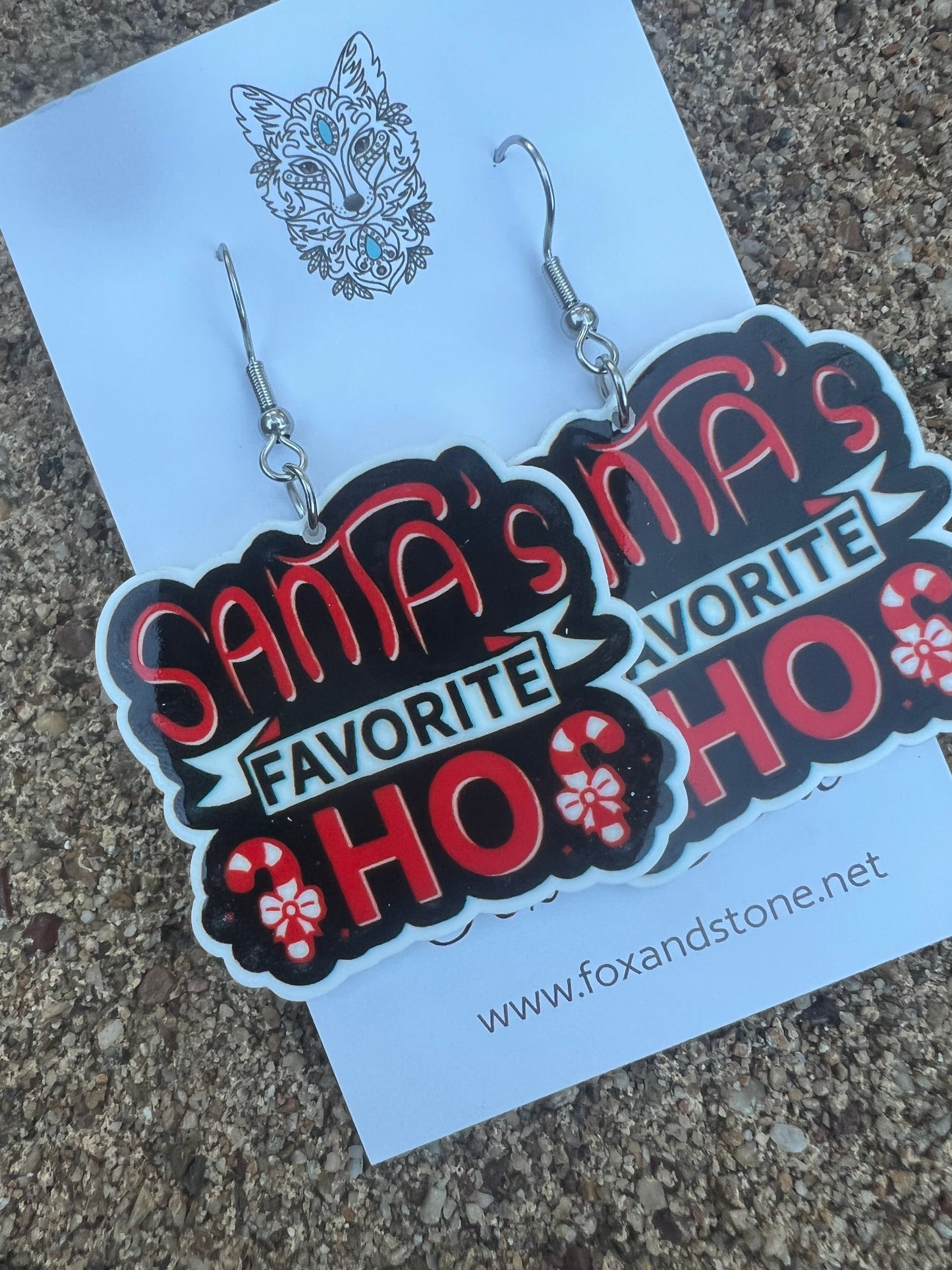 Santa’s Fav Hoe Dangle Earrings
