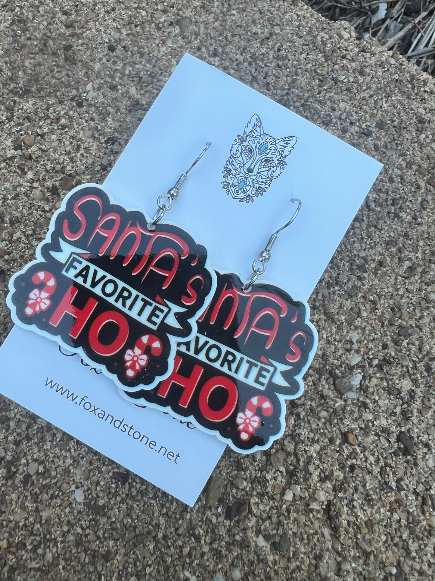 Santa’s Fav Hoe Dangle Earrings