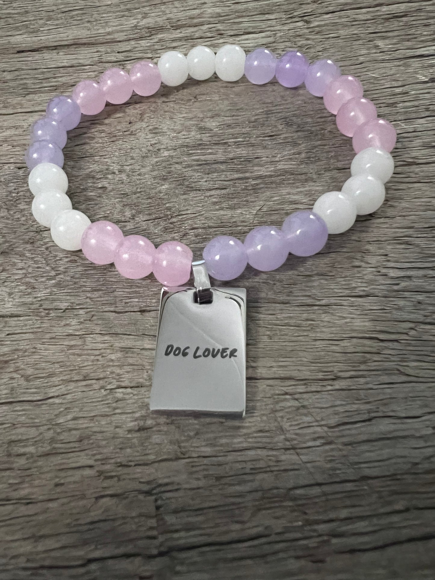 Dog Lover Natural Stone Bracelet