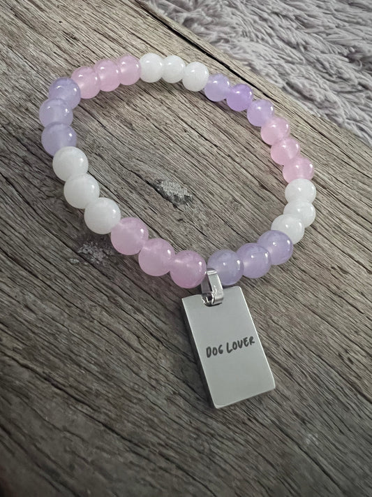 Dog Lover Natural Stone Bracelet