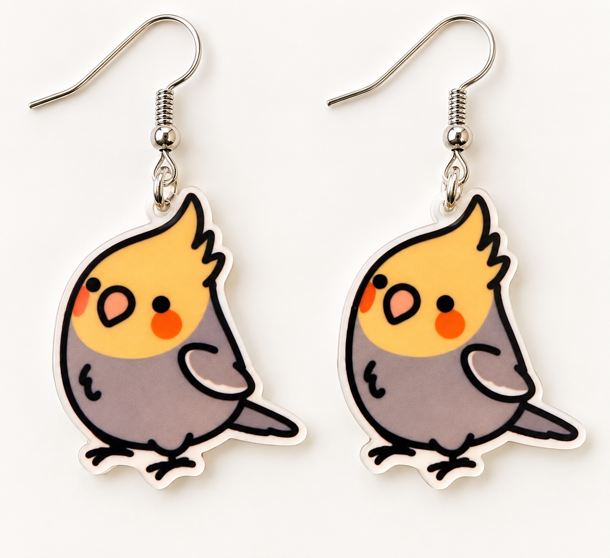 Cockatiel Bird Earrings
